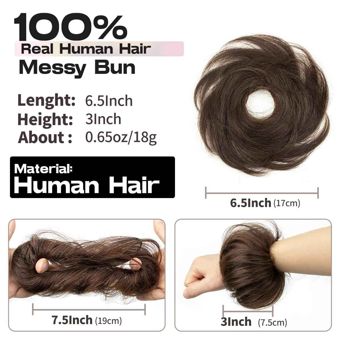 isheeny Messy Bun Hair Piece 2PCS 100% Real Human Hair Tousled Updo Extension Natural Curly Messy Bun with Elastic Band Hair Bun Hair Piece for Preschool Children Ponytail Extensions