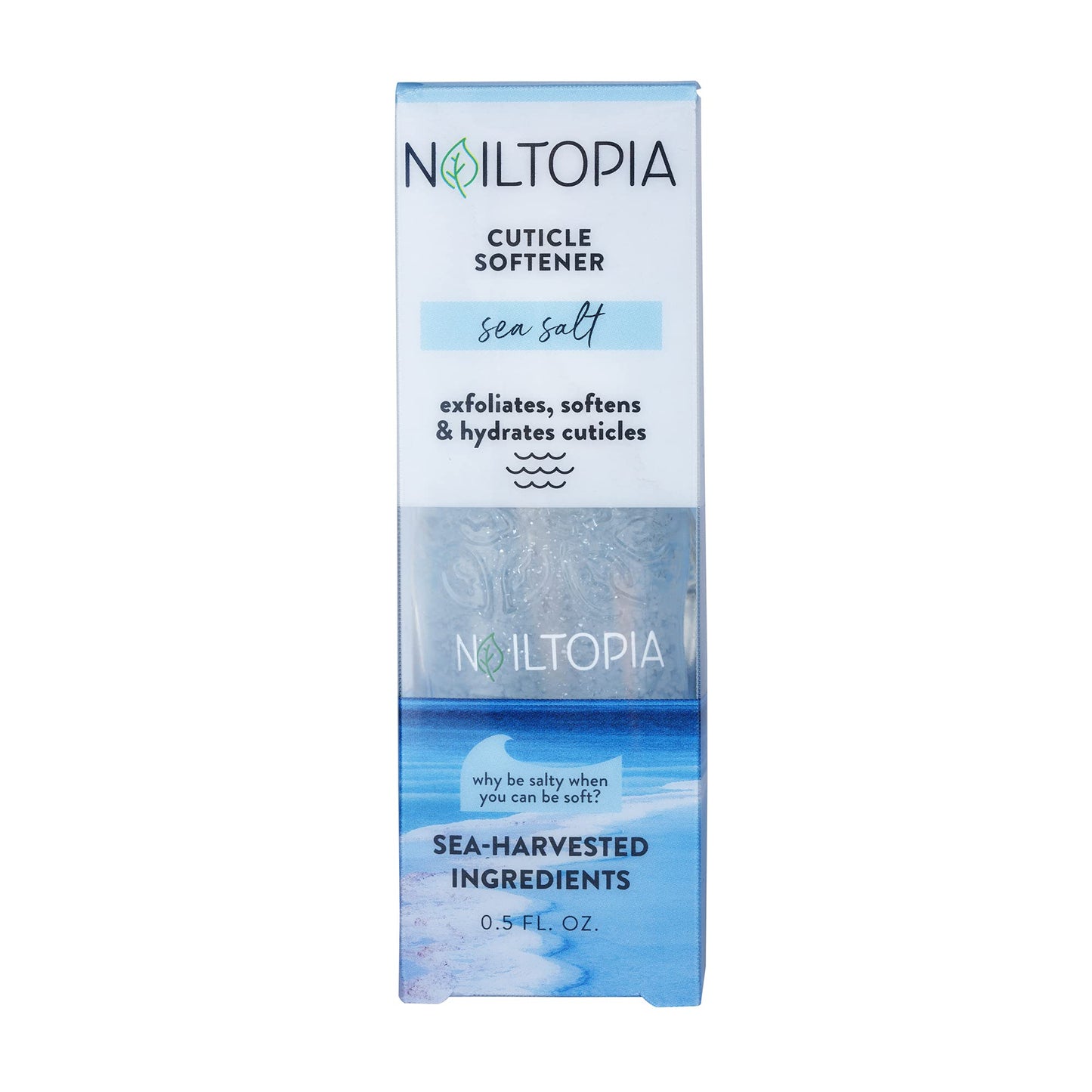 Nailtopia Dead Sea Salt Cuticle Softener - Cuticle Oil for Dry Skin - Hydrating Dry Cuticle Treatment - Calcium, Magnesium for Nail Growth - 0.41 oz