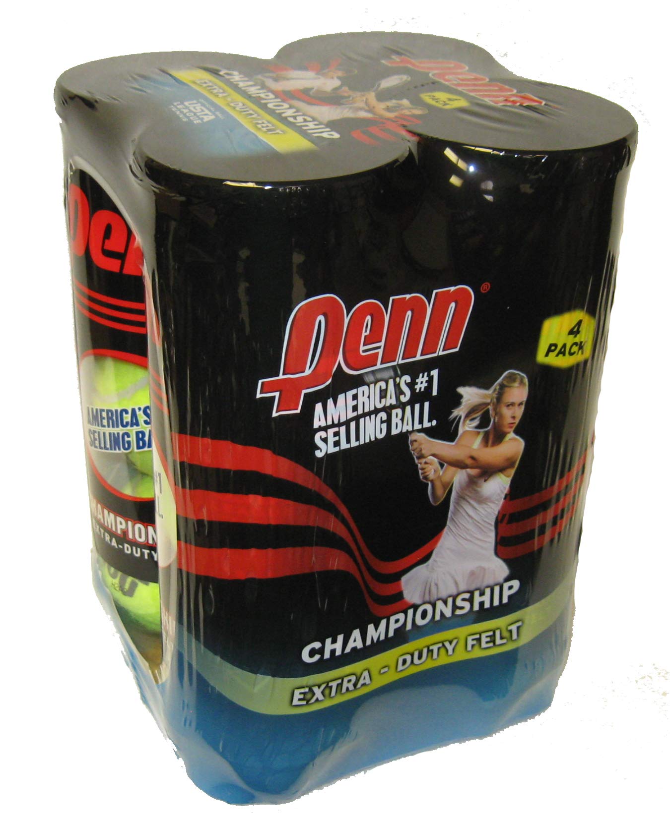 Penn Championship Tennis Balls - Extra Duty Felt Pressurized - 3 Balls (Pack of 4)