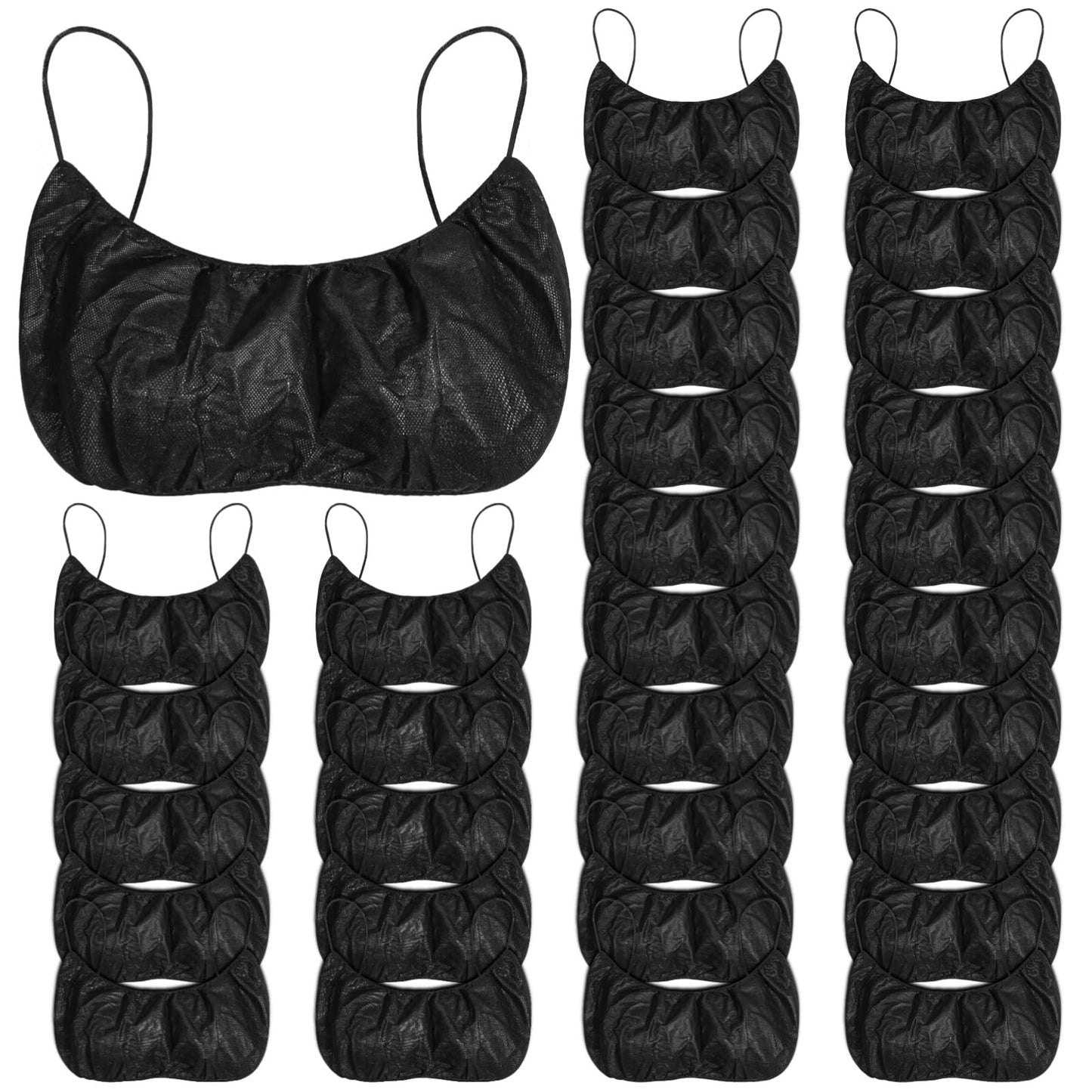 JUSTDOLIFE 150 PCS Disposable Non-Woven Bras, Women's Disposable Spa Top Underwear, Individually Pack Breathable Brassieres for Shower Physiotherapy Spray Tanning