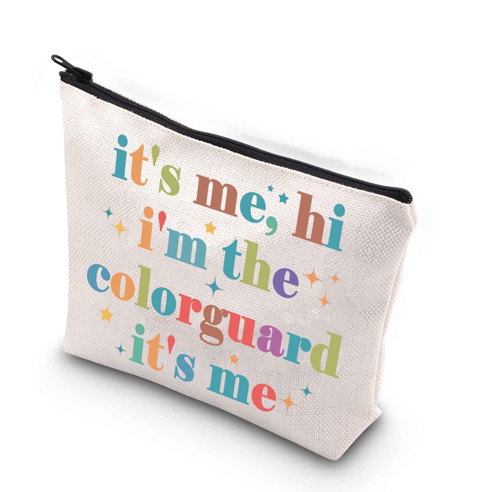 TSOTMO Color Guard Makeup Bag It's Me, Hi I'm The Color Guard It's Me BAG Flag Gift Marching Band Flag (colorguard)