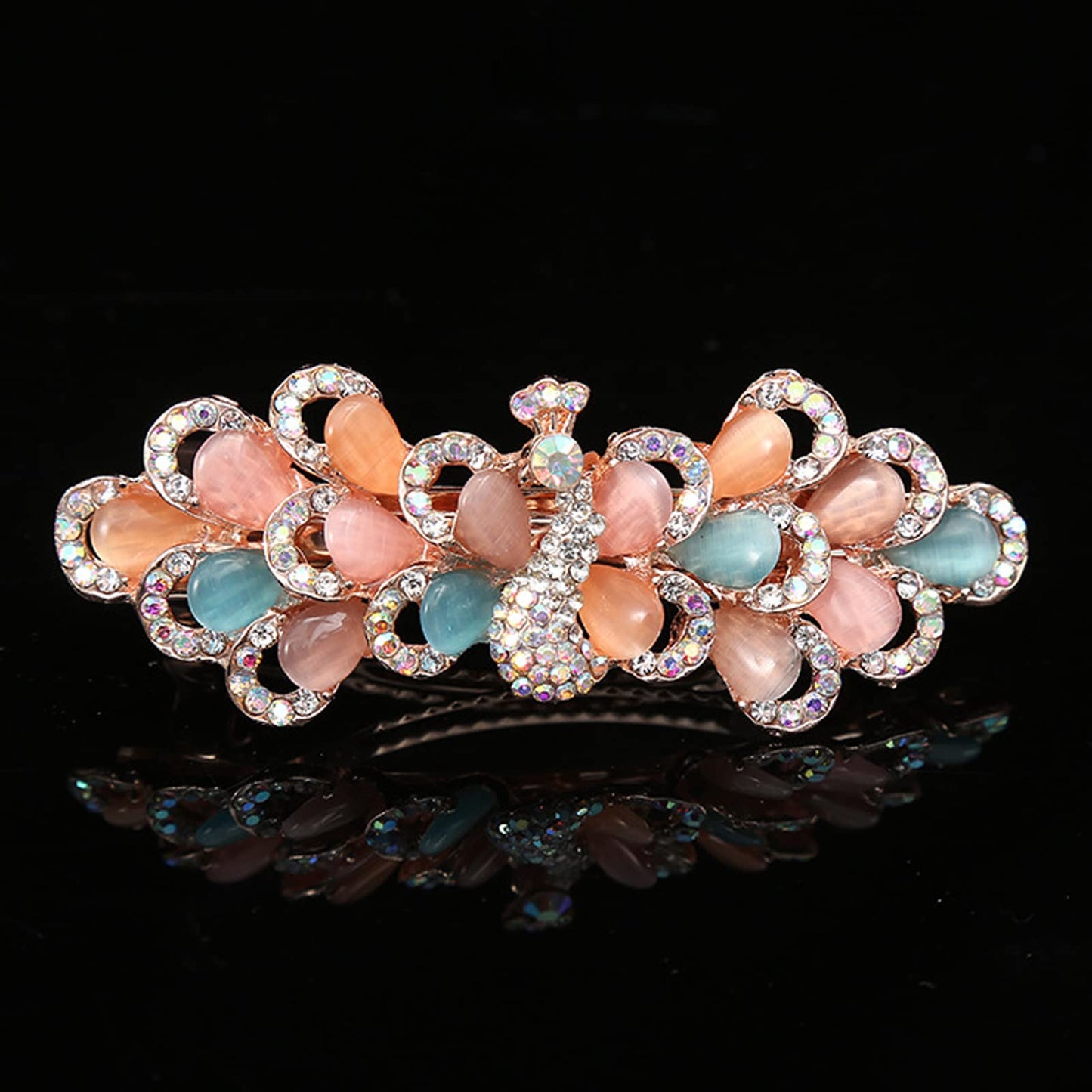 Bleiou Hair Barrette Luxury Rhinestone Hair Clips Hair Jewelry for Women Girls (Multicolor 1)