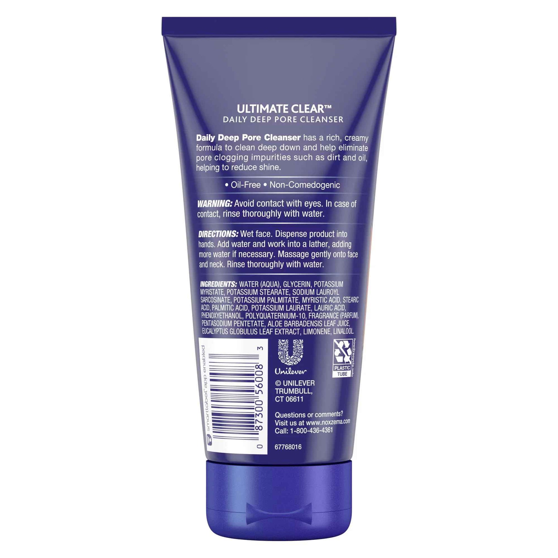 Noxzema Ultimate Clear Daily Deep Pore Cleanser, 6 Ounce (Pack of 3)