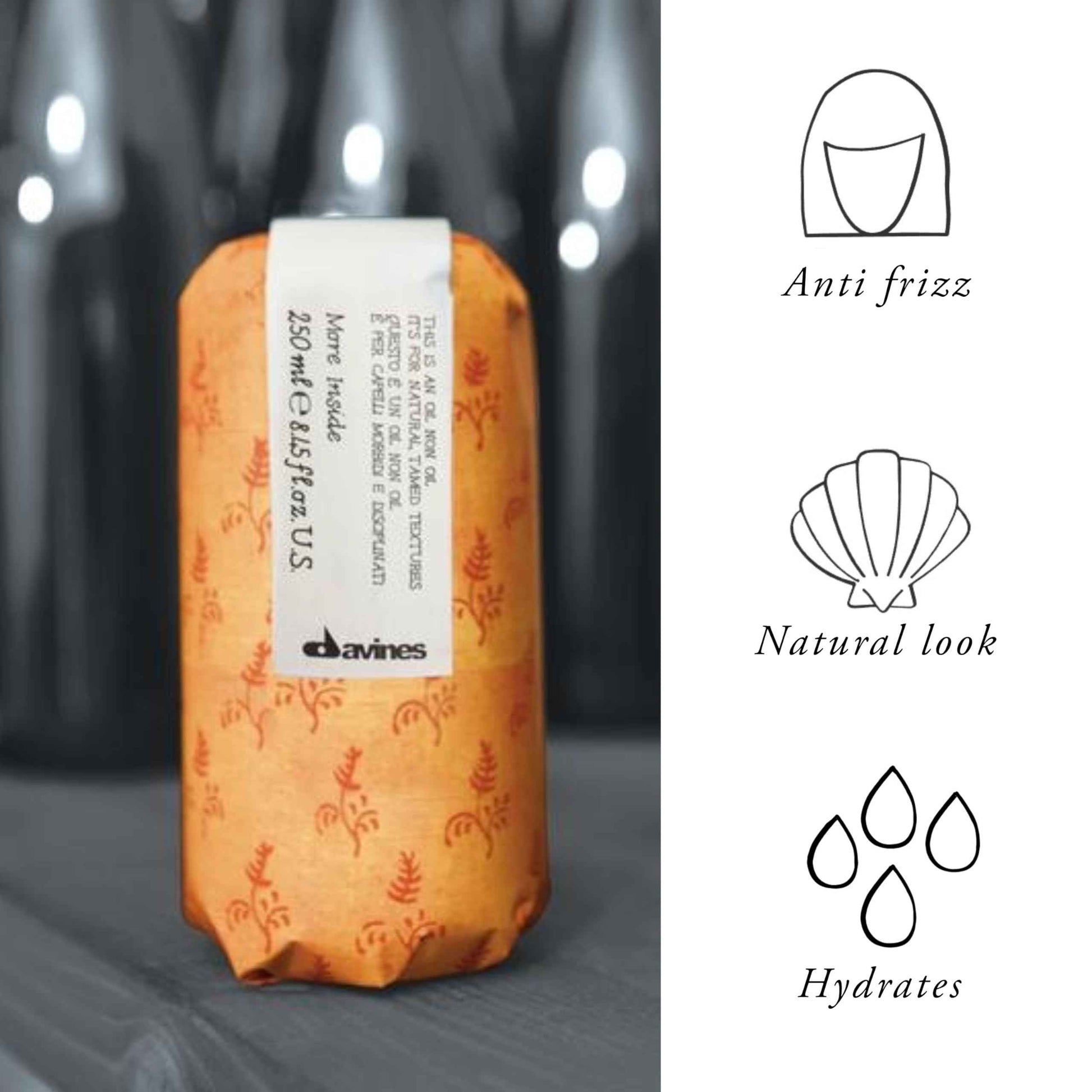 Davines This is an Oil Non Oil, For Natural Look with Hydrated Texture, Smooth Frizz Without Residue, 8.45 Fl. Oz.