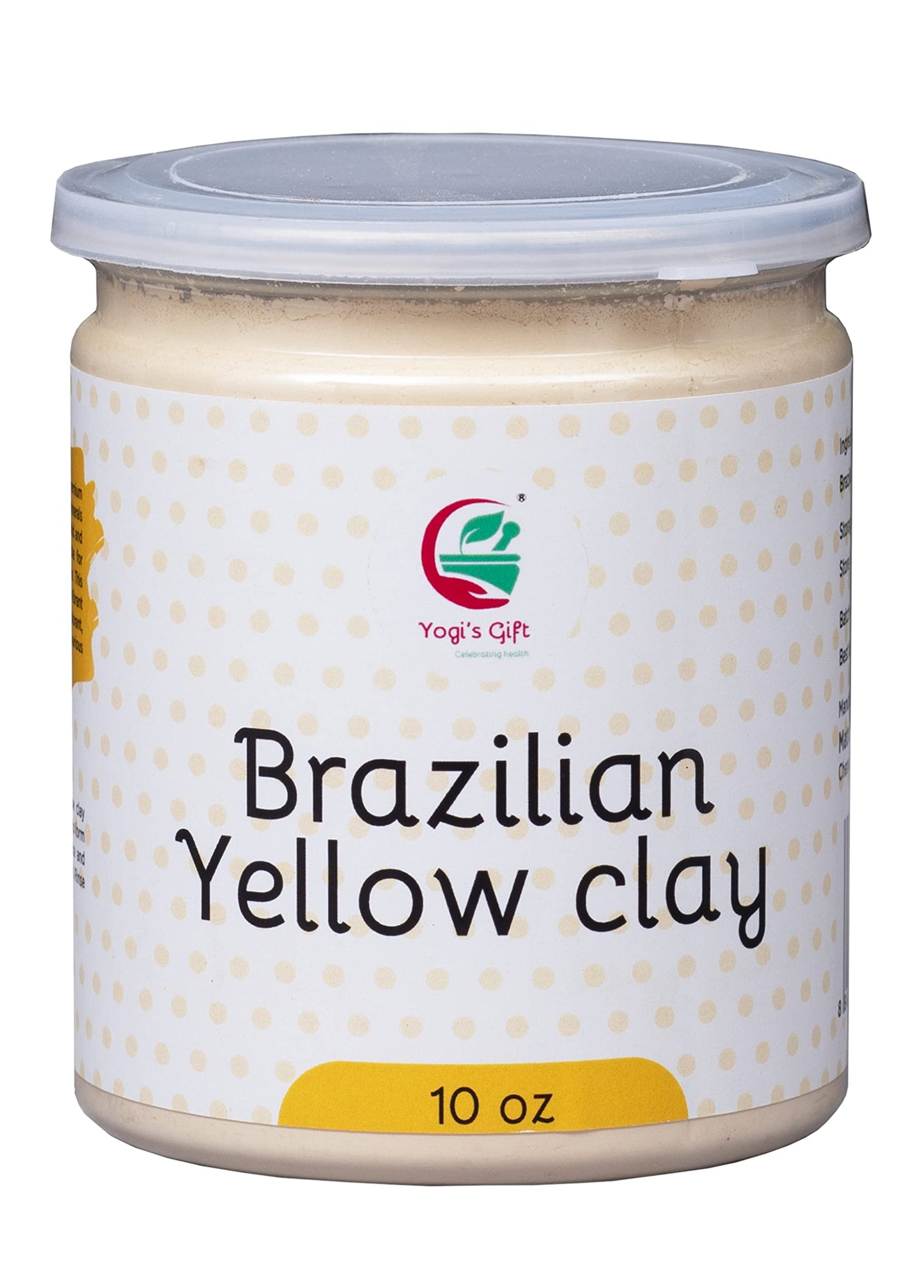 Brazilian Yellow Clay 10 oz | 100% Natural Clay Powdered | Soap Making Clay by Yogi's Gift®