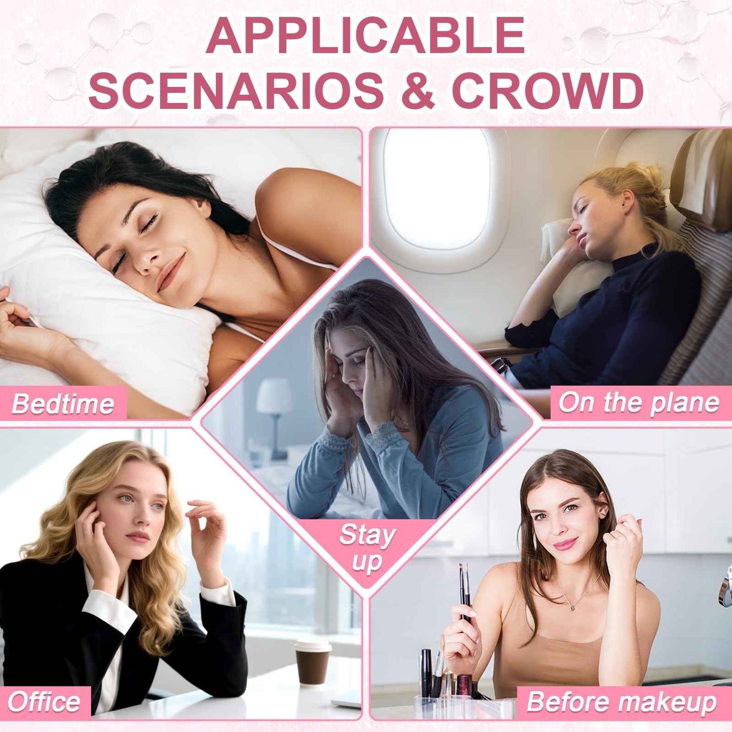 OMPLEN 5% Caffeine Eye Serum Treatment,Hyaluronic Acid & Niacinamide, Under Eye Cream for Dark Circles, Anti Aging 360° Massage Rollerball - Reduce Puffiness, Wrinkles & Fine Lines, 0.5 fl. oz