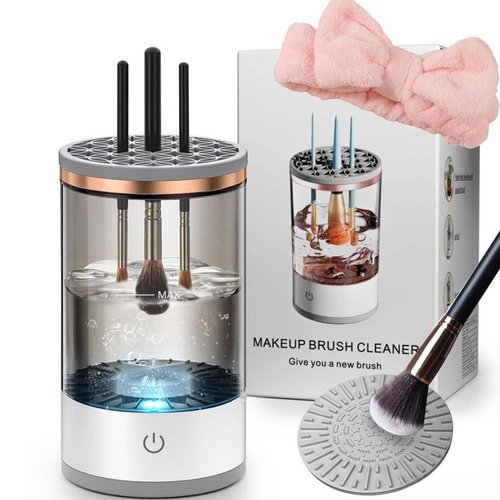 Beauty Swirl Cosmetic Brush Cleaner, The Cozy Luna Brush Cleaner, Beautyswirl Cosmetic Brush Cleaner, Automatic Electric Makeup Brush Cleaner for All Brush (Plug-in type)