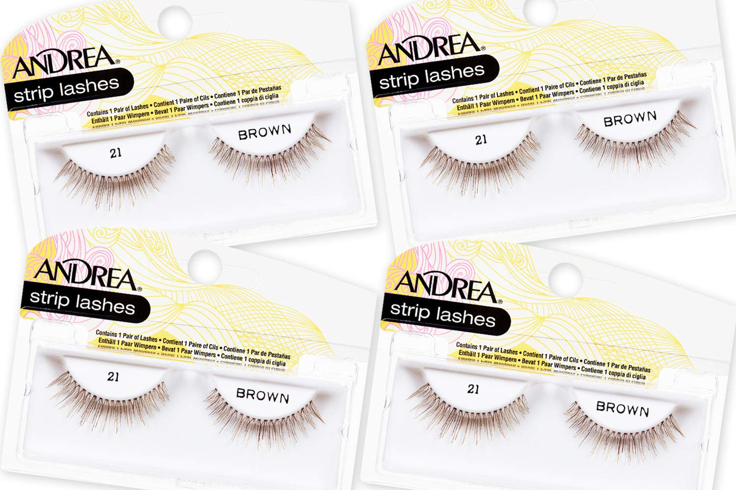 Andrea False Lashes Style 21 - Brown 4 pairs