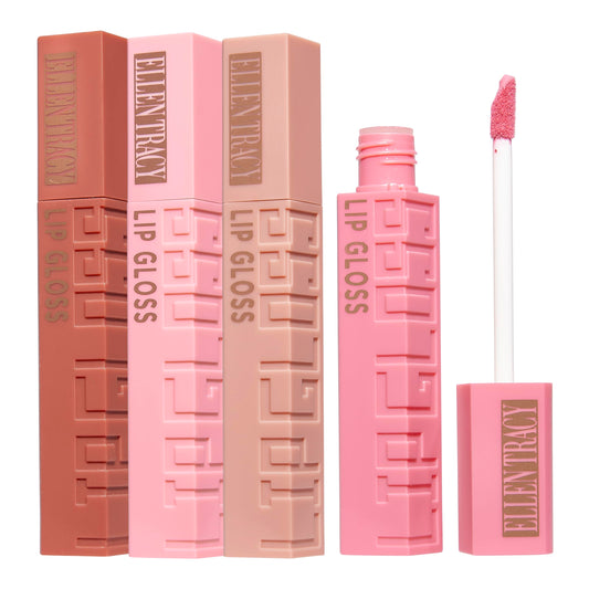 ELLEN TRACY Lip Gloss - 4-Piece Matte Set: A Stunning Collection of Everyday Elegance for Lips - Long-Lasting, Rich Colors