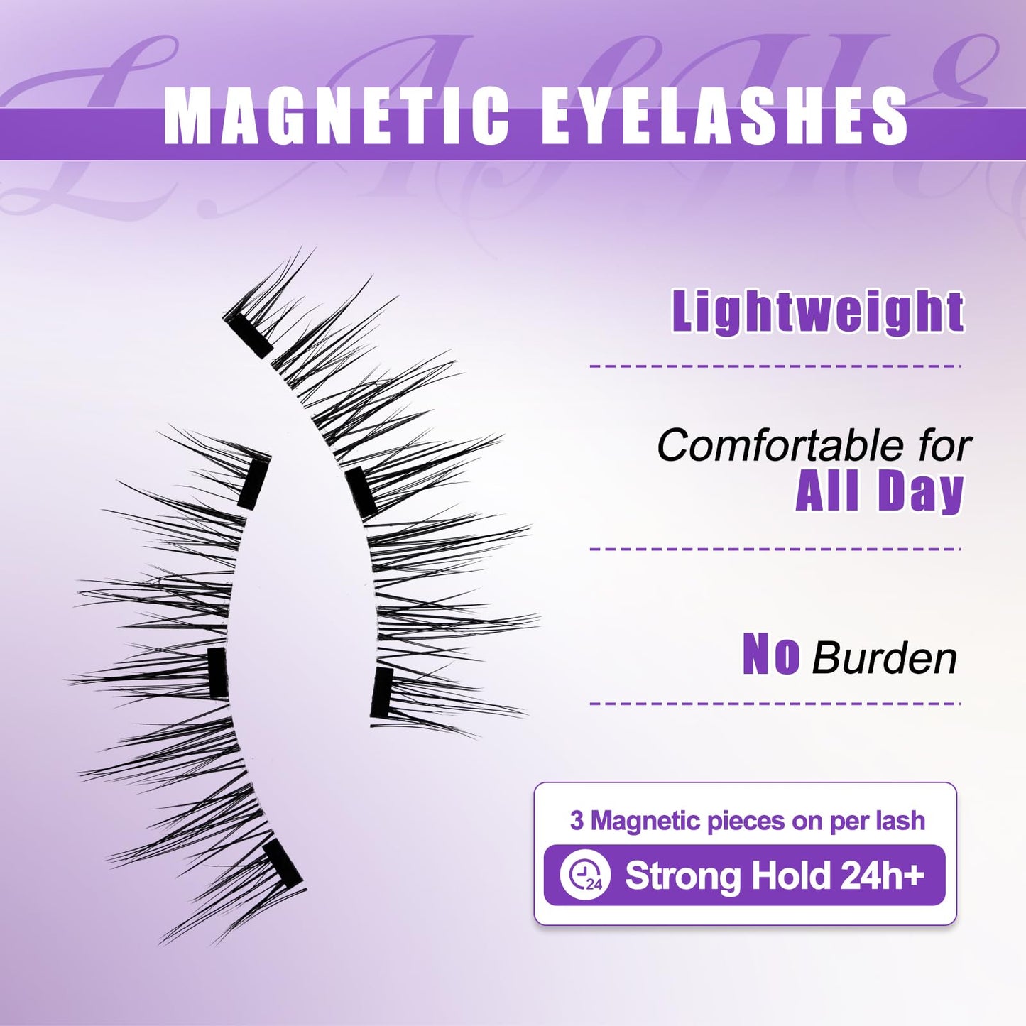 Magnetic Eyelashes with Applicator No Glue Reusable Magnetic Lashes Natural Lightweight Soft Magnetic Eyelash Wispy Easy to Use,2 Pairs of 2 Styles by Wendy Lashes(806/H3)