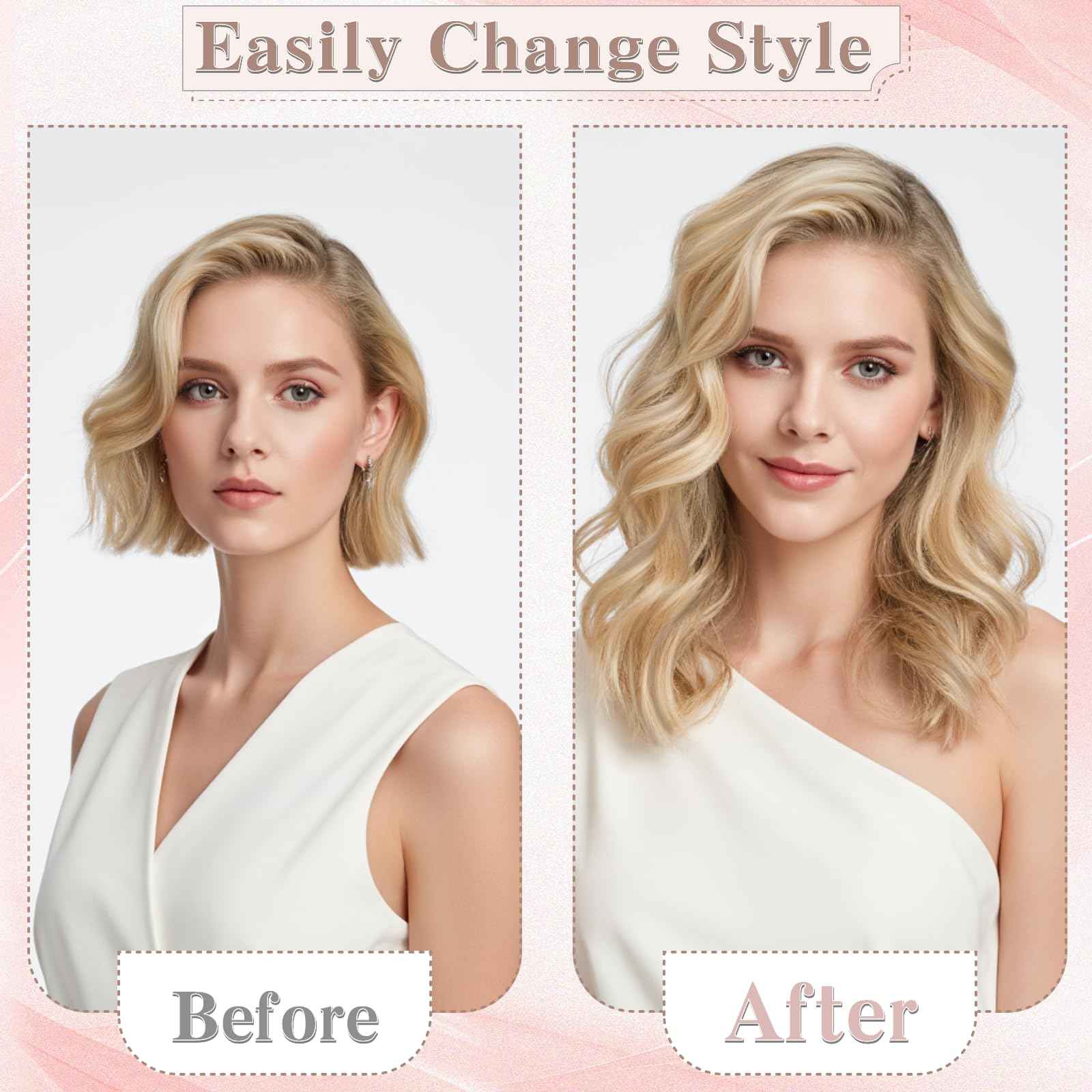 SEGO Clip in Hair Extensions for Women, 100% Remy Human Hair, Mini Hairpieces with 2 Clips, Short Extensions to Add Hair Volume, 2 Pcs, 12 Inches, 34g, Jet Black