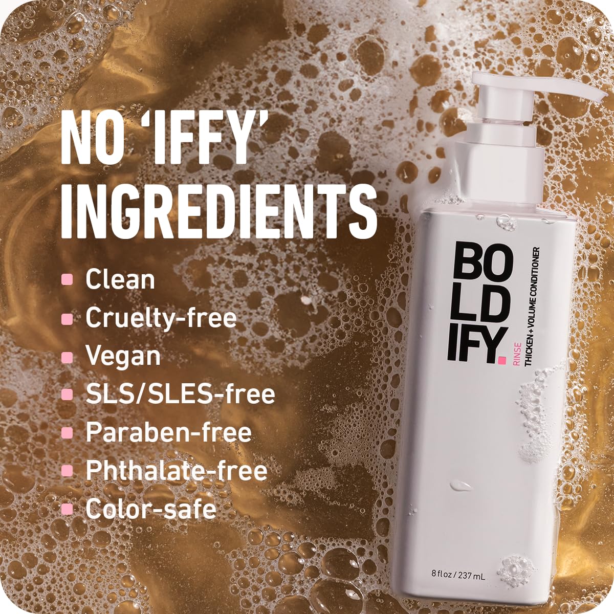 BOLDIFY Thicken Volume Conditioner - Ultimate Hair Thickening Biotin Conditioner for Split End Repair, Weightless Nourishment & Volume, Ideal for Thinning Hair, Fine Hair & Oily Hair, For Women & Men