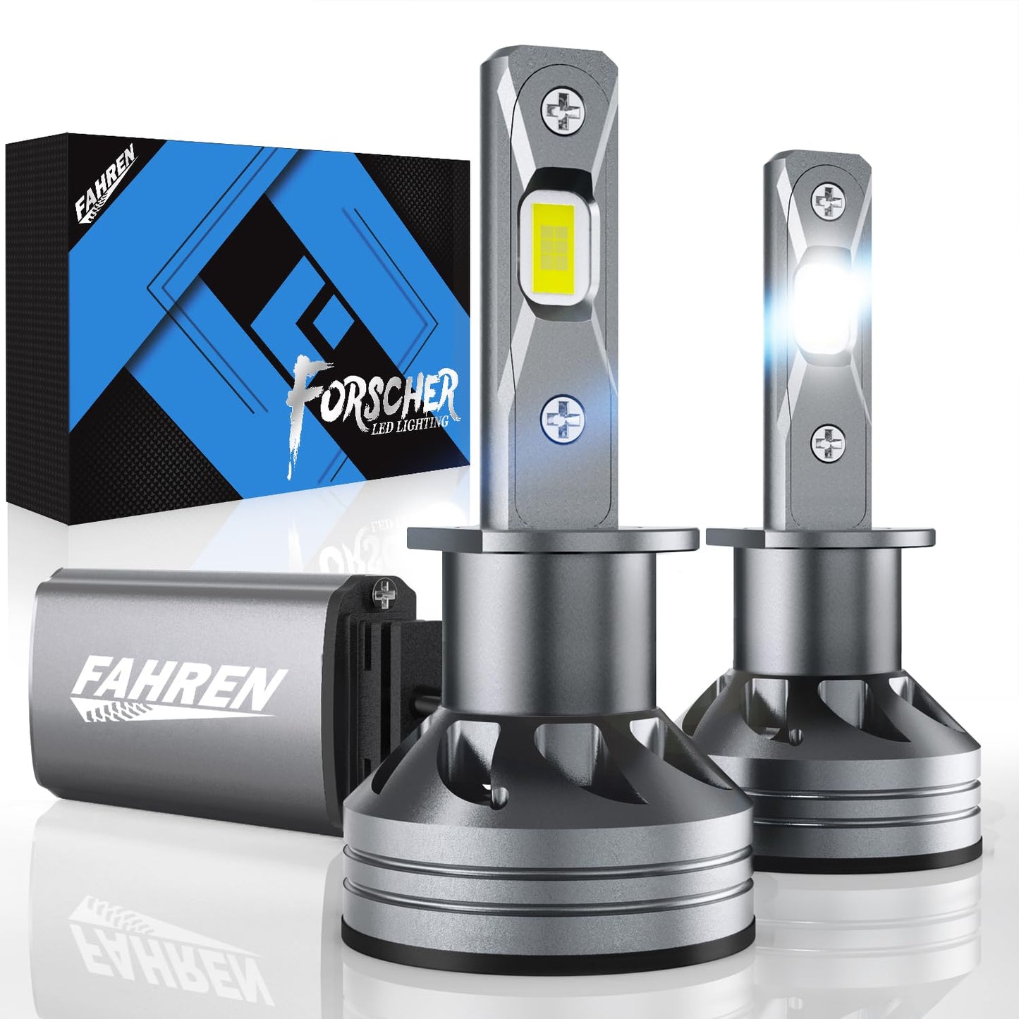 FAHREN H1 Driving Fog Bulbs, 24000LM 6500K Ultra Bright Bulbs H1 Fog Bulbs, IP68 Waterproof Pack of 2