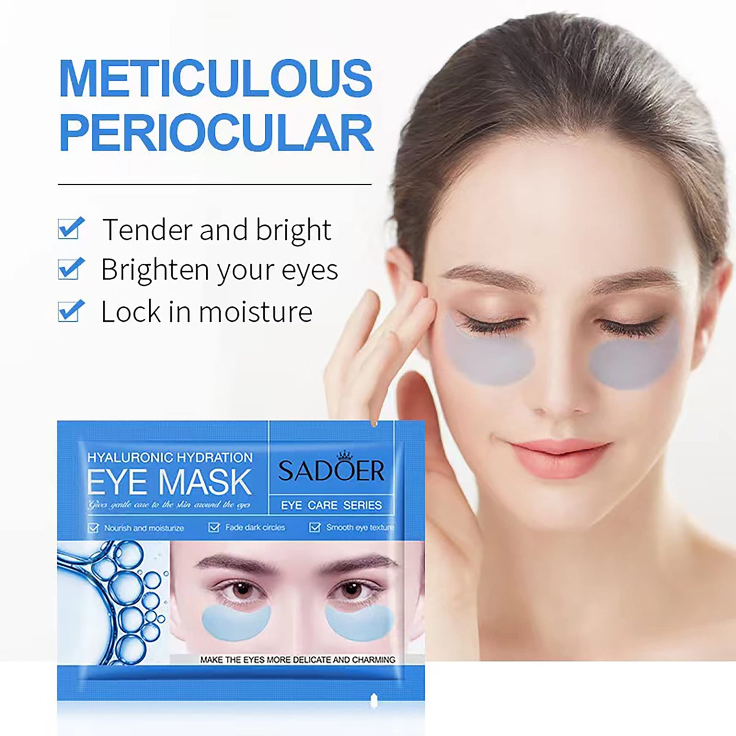 Meleell 23 Pairs Collagen Under Eye Patches，Gold Under Eye Mask For Removing Dark Circles, Puffiness & Wrinkles，Eye Mask Skincare For Puffy Eyes With Hyaluronic Acid，Eye Bags Treatment For Women