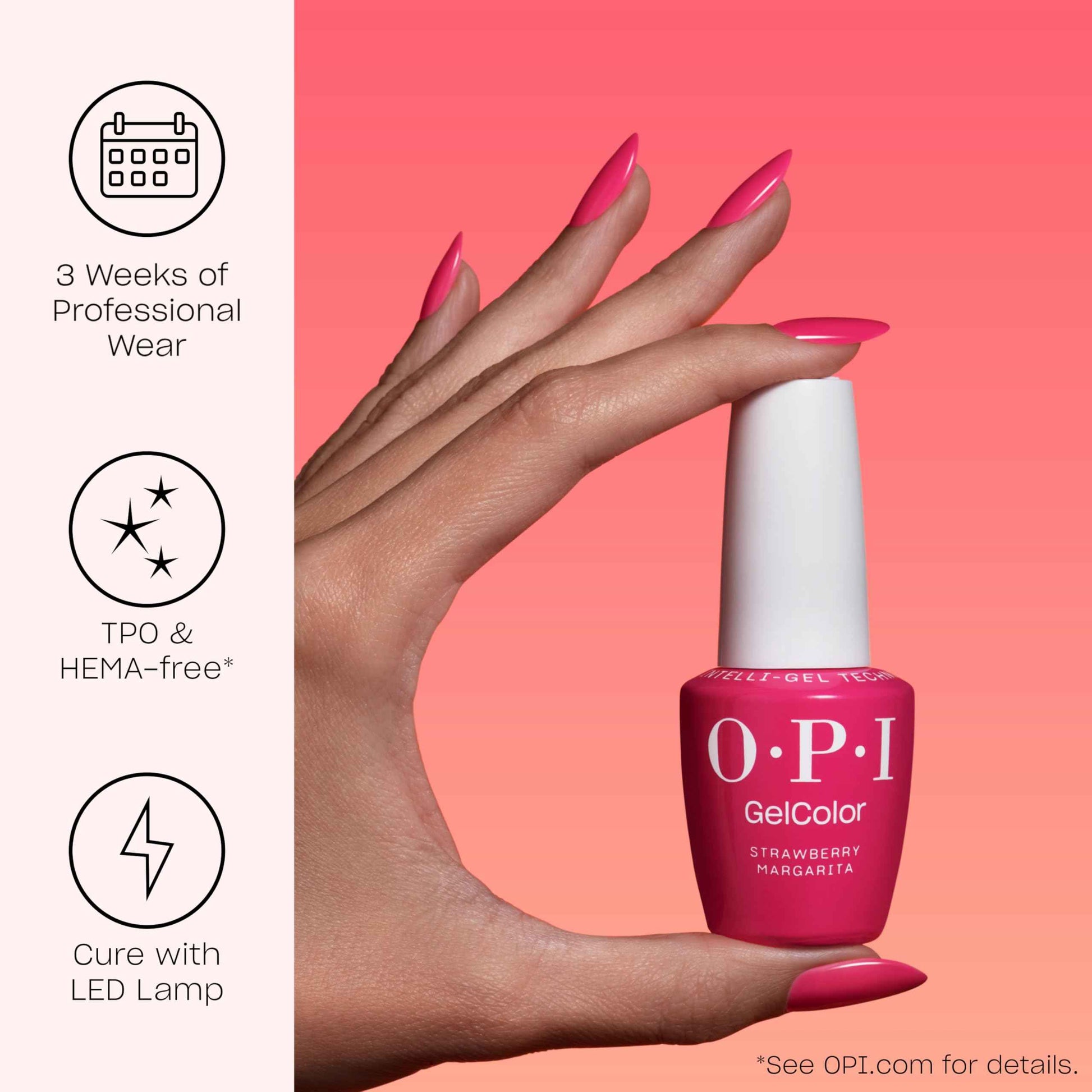OPI GelColor Bubble Bath | Sheer Nude Pink Crème LED Cure Gel Nail Polish | Salon-Quality Shine, Long-Lasting Wear | Vegan & HEMA Free | 0.5 Fl Oz