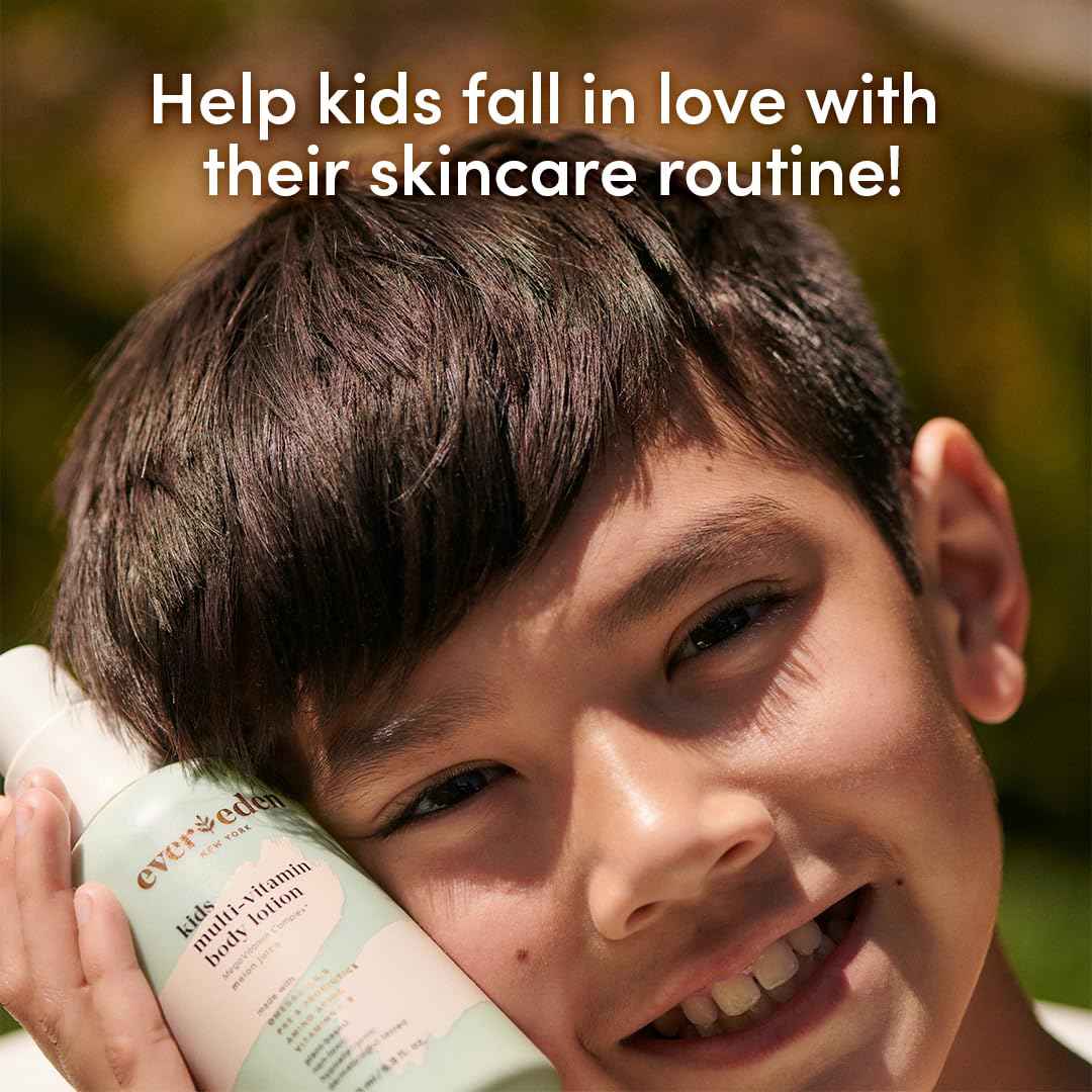 Evereden Kids Multi-Vitamin Body Lotion (6.8 fl.oz., Melon Juice): Gentle & Non-Toxic Moisturizing Kids Lotion | Nourishing & Protective Lotion for Kids
