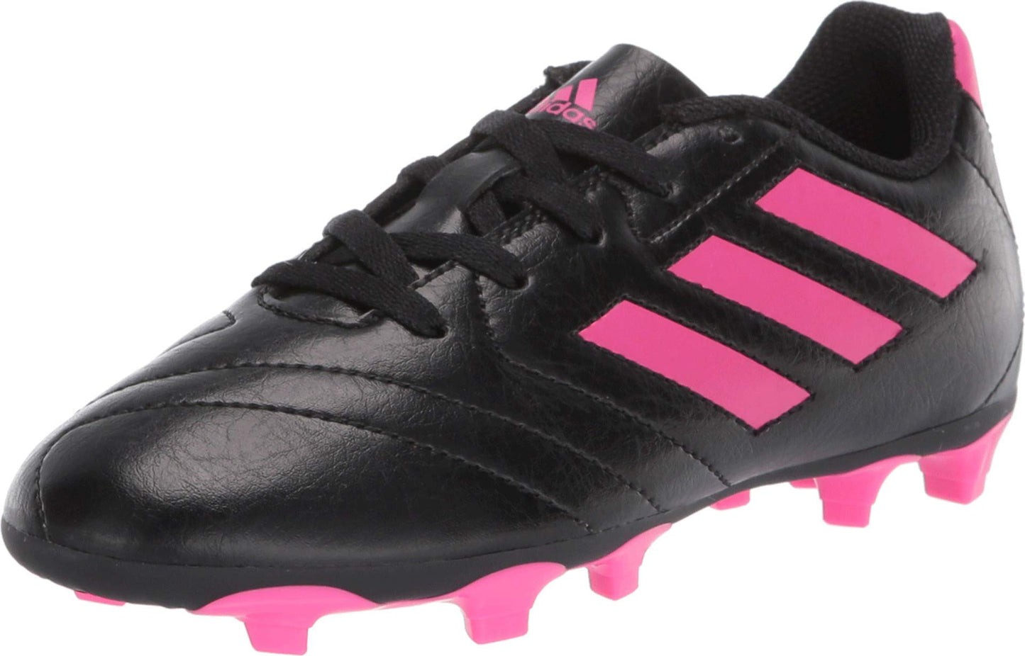 adidas Boy's Goletto VIII Firm Ground Football Shoe, Black/Pink, 10 Toddler