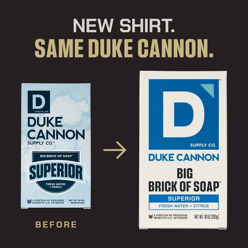 Duke Cannon Supply Co. Large Brick Bar Soap Bundle - Men's Soap with Masculine Scents - USA-Made - All Skin Types - Wayfinder, High Country, Superior, & Sawtooth - 10 oz (4 Pack)