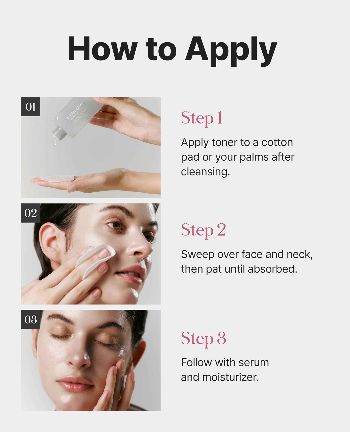 Delere Caviar AHA 3% Glow Toner | Korean Collagen Exfoliating Toner | Korean Exfoliator for Radiance, Collagen Skin Care, 250ml