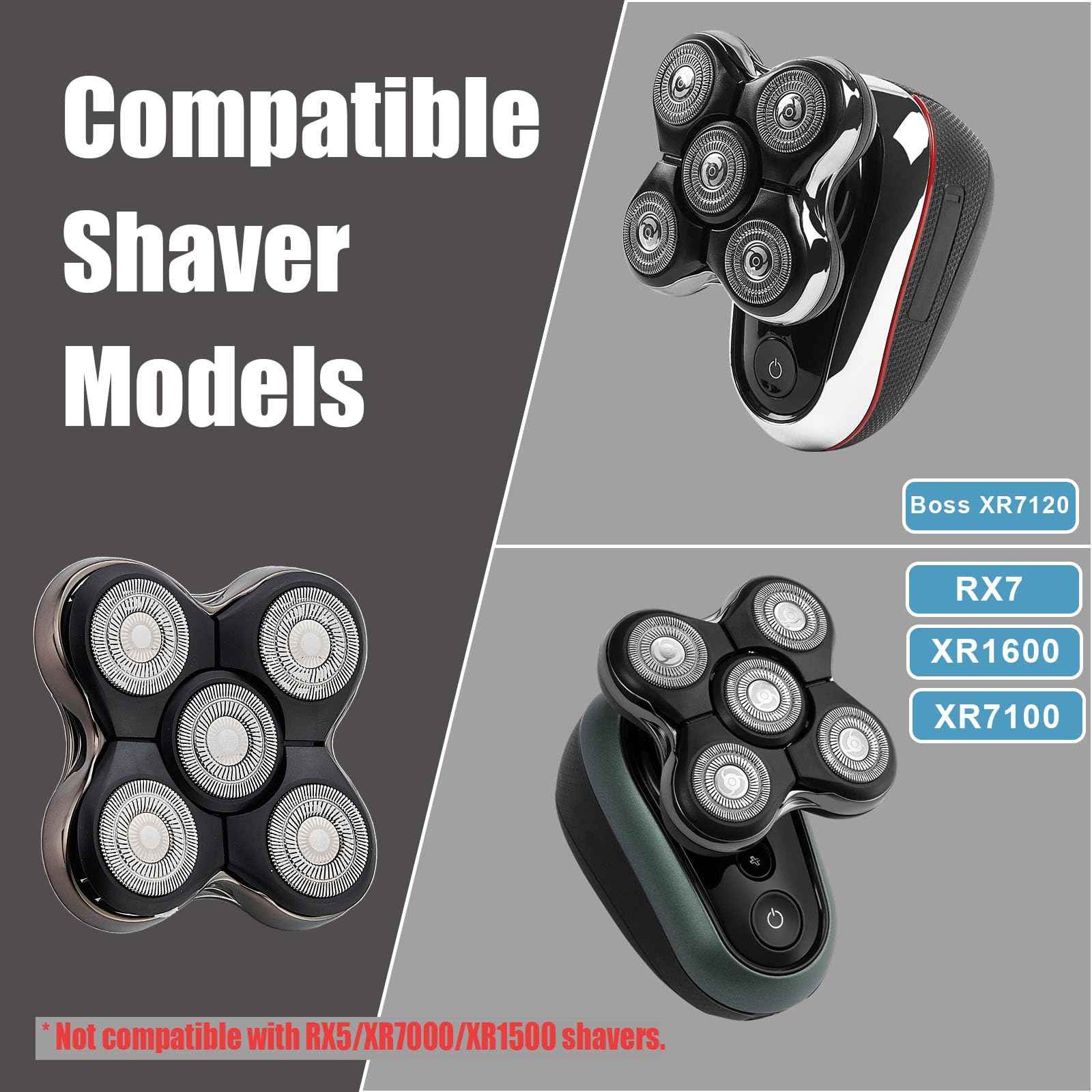 Electric Razor Blade,Shaver Replacment Heads Compatible with Remington BOSS XR7120 and XR7100/XR1600/RX7 shavers(NOT FIT FOR XR7000 shaver) (1 Pack)