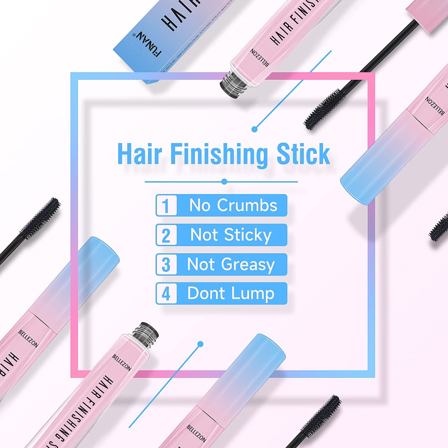 FUNAN 3 Pack, Broken Hair Finishing Slick Stick for Women, Naturally Refreshing