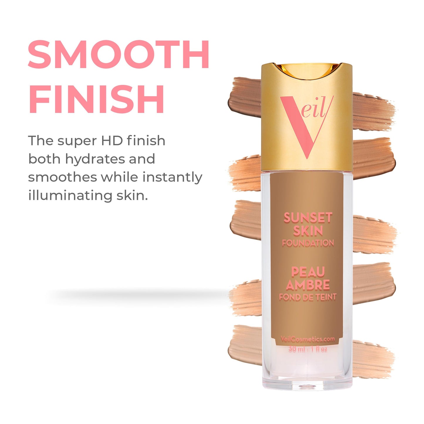 Veil Cosmetics Complexion Fix Liquid Foundation – Buildable Coverage – Water-Resistant, Hypoallergenic, Oil-Free, Cruelty-Free & Vegan – Lightweight & Brightening – Long Lasting (2N Light Neutral)