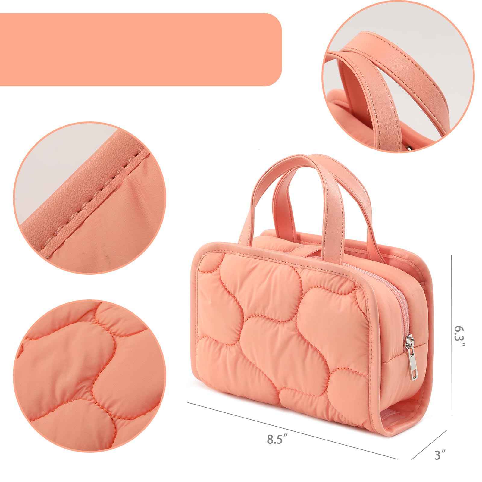 VanFn Cosmetic Bags, Travel Makeup Bag Toiletry Bag for Girls, Cosmetic Bag, Waterproof Zipper Pouches for Airline Travel, Toiletries, Bathroom & Organizing P.Travel Series