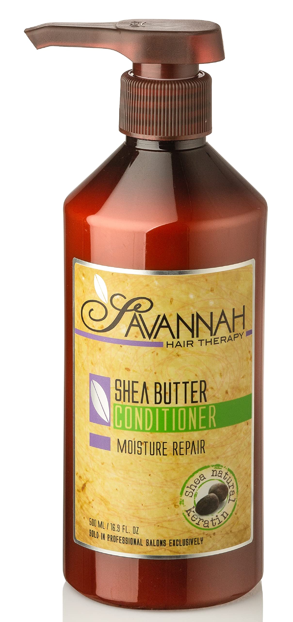 Savannah Hair Therapy Sulfate Free Conditioner, Hair Conditioner for women, Conditioner for Curly Hair, Natural Hair Conditioner, Shea moisture conditioner, 16.9 oz (500ml)