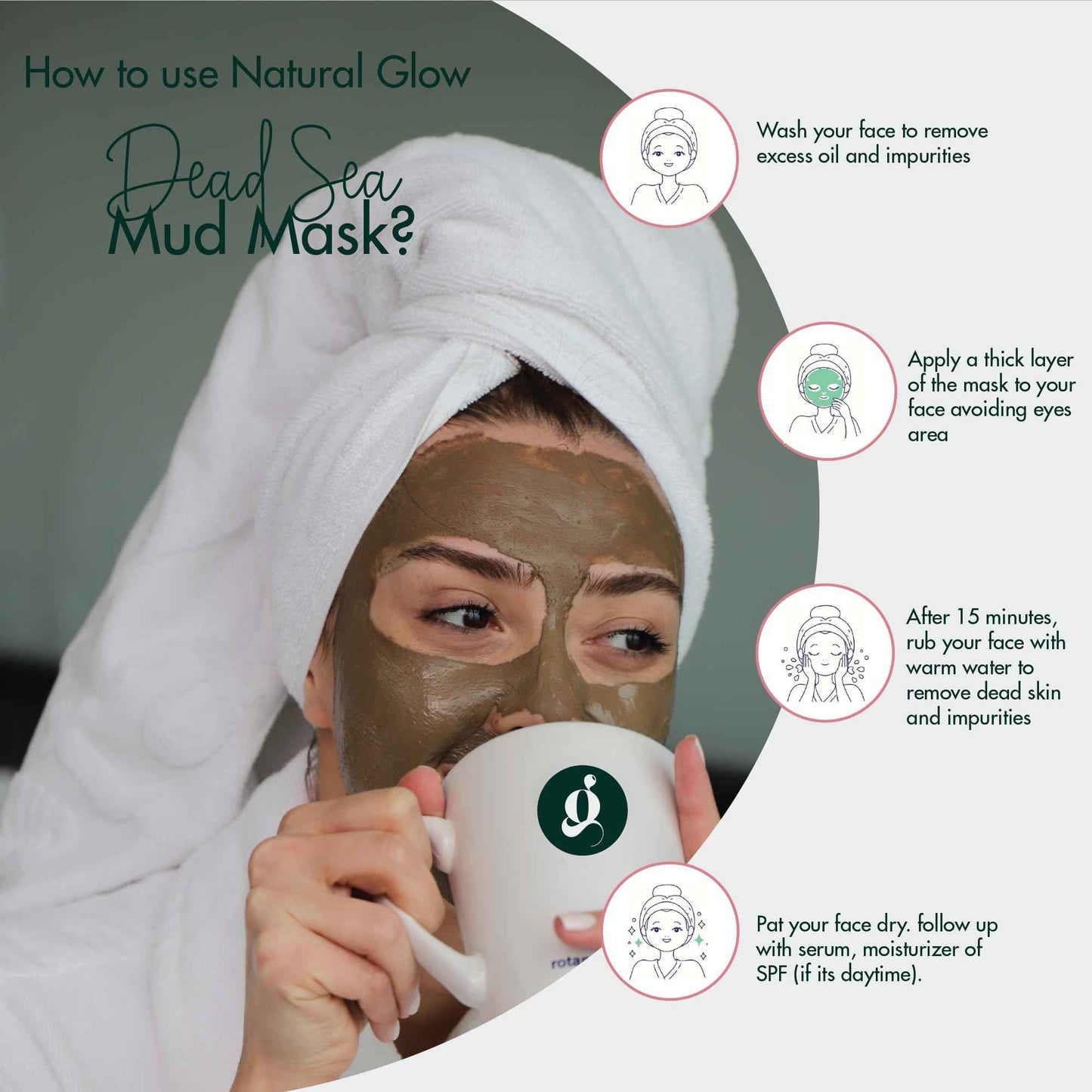Natural Glow Health & Beauty Pure Dead Sea Facial Mud Mask for Face and Body (500g) | Removes Dead Skin, Dirt & Toxins | Reduces Pores | For Men and Women