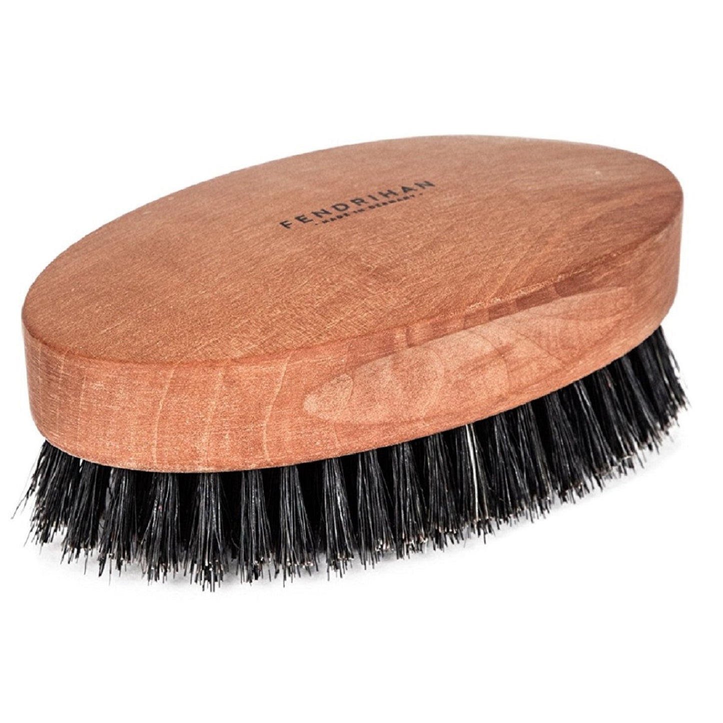 Fendrihan Genuine Boar Bristle and Pear Wood Military Hair Brush, Made in Germany MEDIUM STIFF BRISTLE