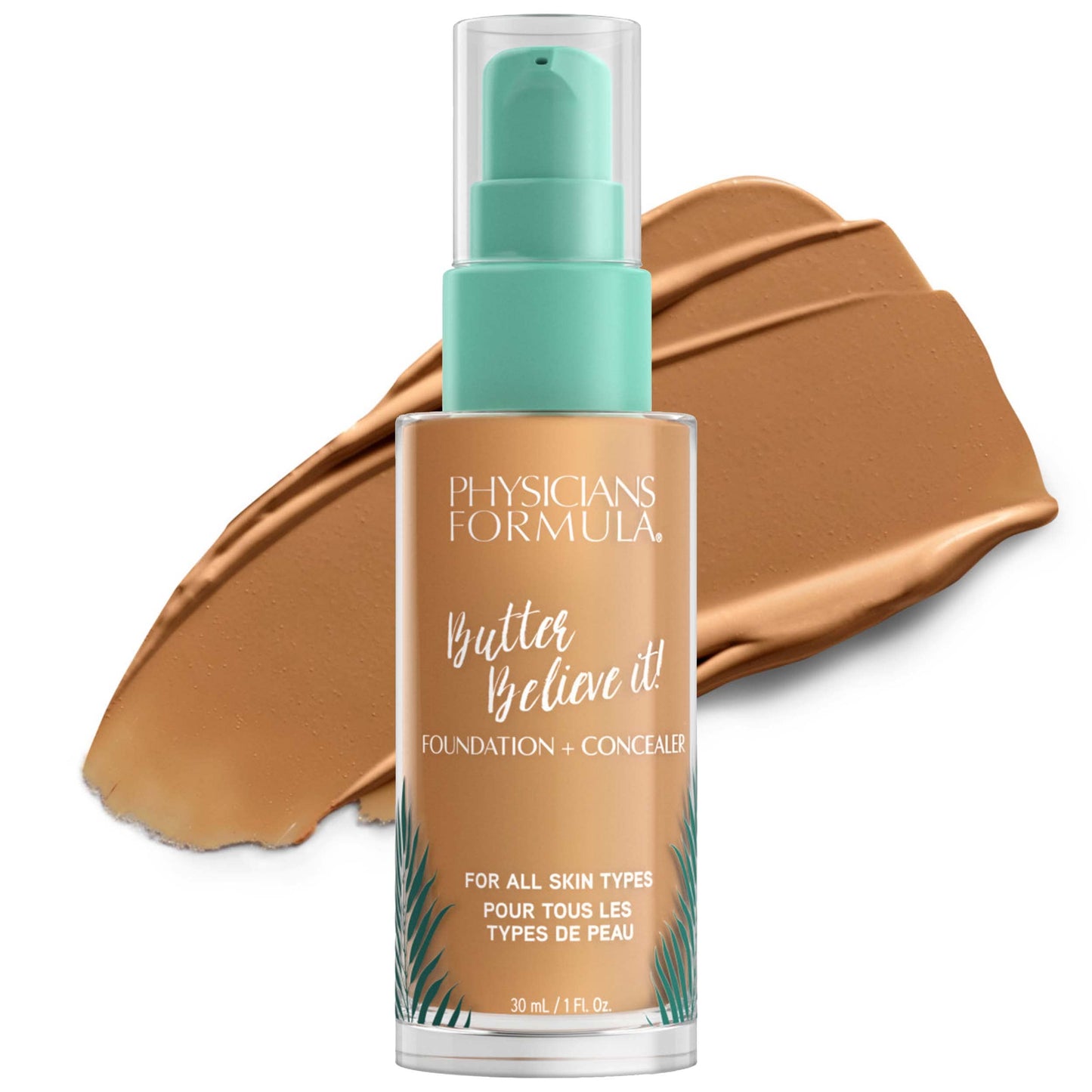 Physicians Formula Butter Believe It! Foundation + Concealer Tan | Dermatologist Tested, Clinicially Tested