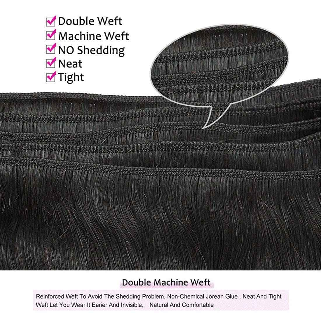 Liang Dian Straight Bundles Human Hair 8 8 10 10 Inch Natural Color Bundles Human Hair 12A Brazilian Virgin Hair 100% Unprocessed Quick Weave Hair Bundles