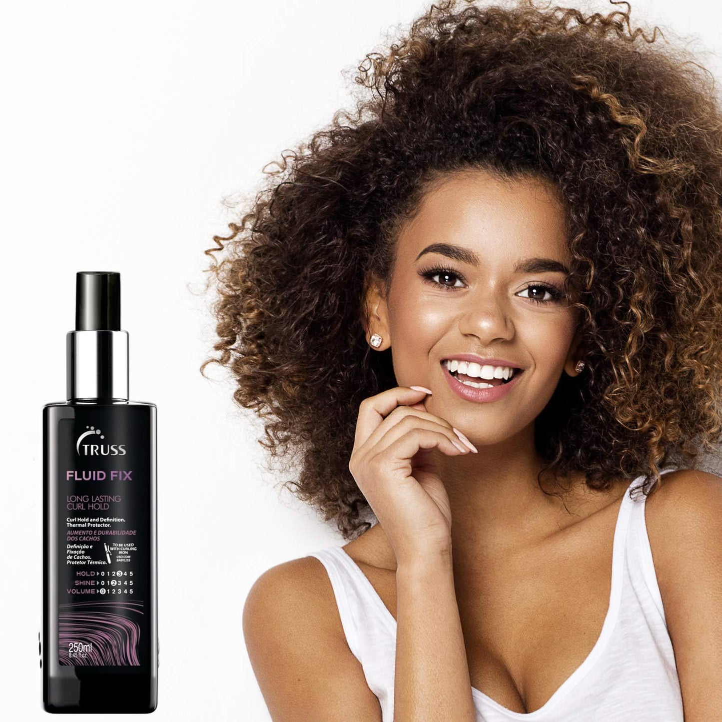 TRUSS Fluid Fix - Long-lasting Curl And Defining Hold - Leave-in Heat Protectant Styling Spray For Hair - Provides Definition And Volume At The Roots For Curls