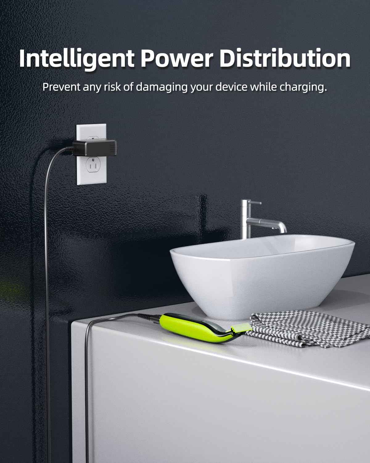 8V Power Cord Fit for Philips Norelco One Blade HQ850 QP2630 QP2530 Shaver Razor Trimmer Power Charging Adapter