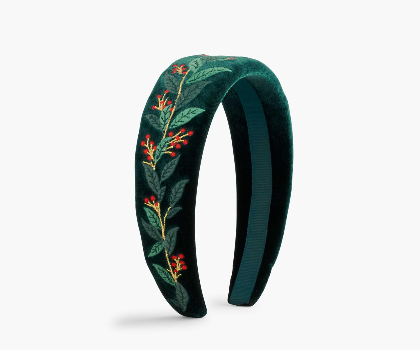 RIFLE PAPER CO. Willowberry Headband, Velvet Fabric, Design Printed Fabric Over Structured Band, Top Off Your Favorite Outfit With Our Stylish Signature Prints