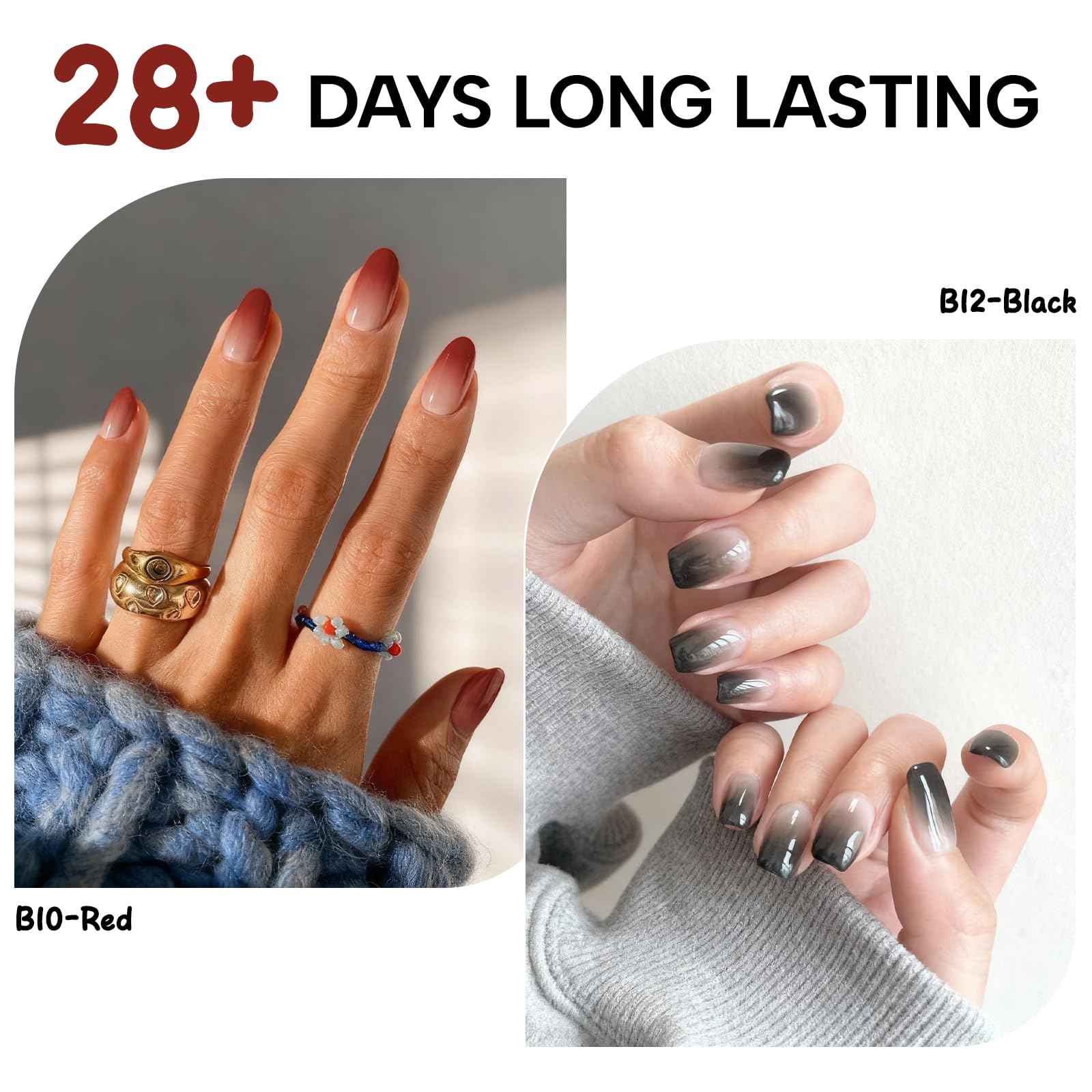 babyongle Airbrush Gel Nail Polish, 12 Vibrant Colors, Dilution Free Airbrush Gel for Fine Mist Gradient & French Nails, Acetone Free Salon-Quality Gel Nail Polish For Nail Art Design at Home,15ml