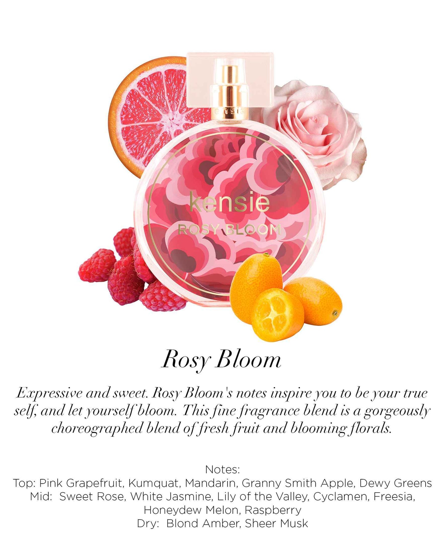 kensie Rosy Bloom 3.4 Oz Edp, 3.4 fluid_ounces
