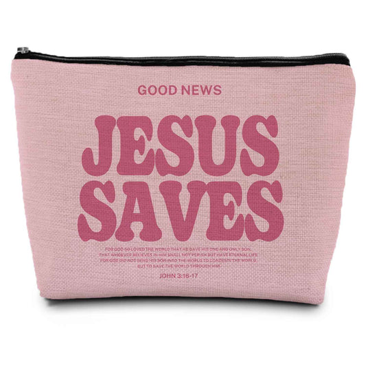 ignytiger Jesus Bible Verse Cosmetic Bag, Christian Gifts for Women, Inspirational Bible Verse Makeup Bag Small Religious Cosmetic Pouch for Travel, Toiletry Bag for Church Lovers Christmas Birthday