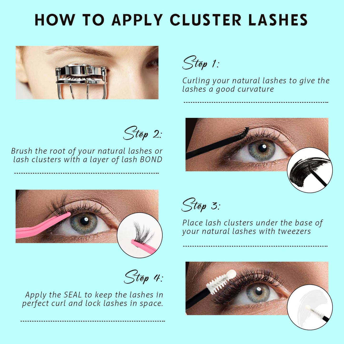 VAVALASH Lash Clusters 60D+80D Wispy Volume Individual Lashes DIY Eyelash Extensions Individual Cluster Lashes Faux Mink False Lashes DIY Lashes at Home (60D+80D,10-16MIX)