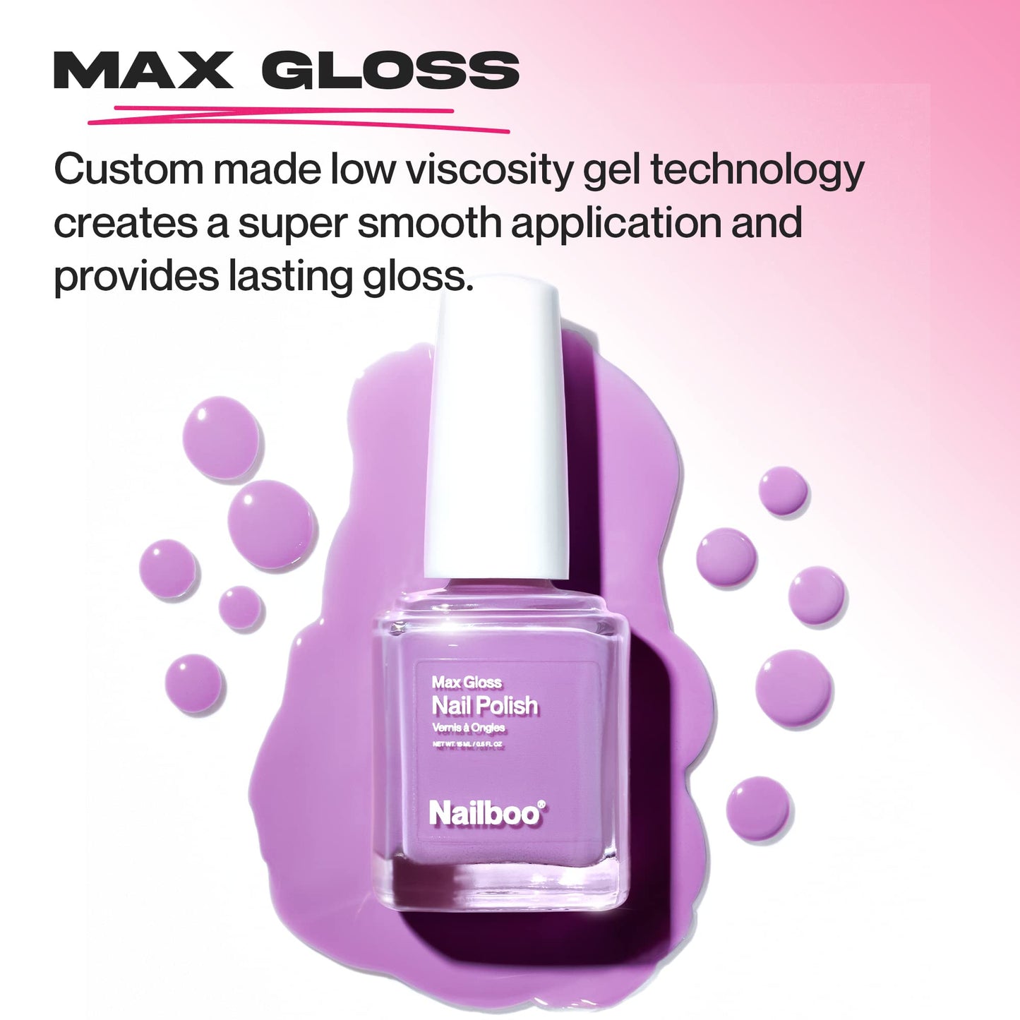 Nailboo PREMIER Max Gloss Nail Polish, (Beige) Chestnut Chills Nail Color, DIY Nails Salon Quality, Glossy Non-Gel Nail Polish, 0.5 oz.