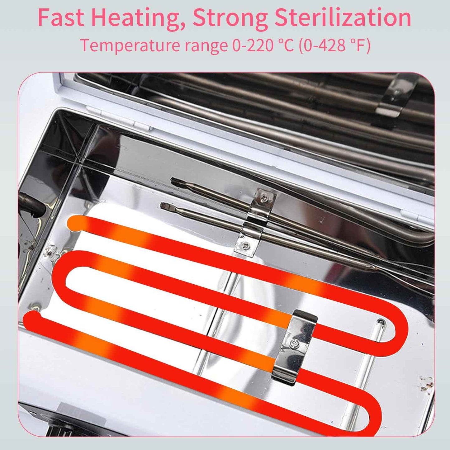 High Temperature Sterilizer Autoclave Machine, 110V 300W 1.5L with Timer Manicure Metal Tool Cleaner Machine,Autoclave Sterilizers, Nail Tool Sterilizer for Sundry Beauty Hair Nail Metal Tools