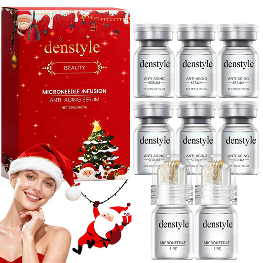 Micro Infusion System for Face - Microneedling Kit with Hyaluronic Acid & Collagen for Home Use - Moisturizing & Anti-Wrinkle Serum for All Skin Types,Christmas Gifts for Women- 2 Roller + 6 Serums