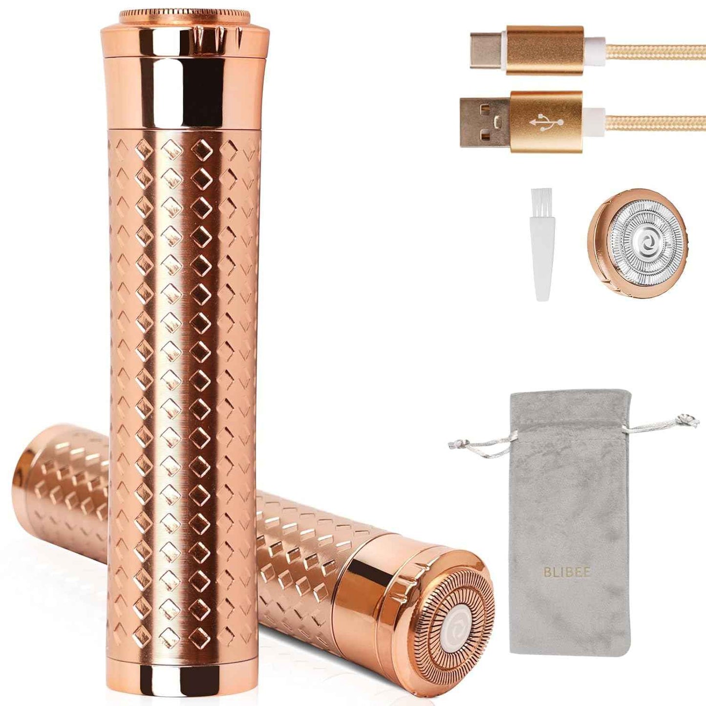 BLIBEE Facial Hair Removal for Women and Replacement Heads Bundles