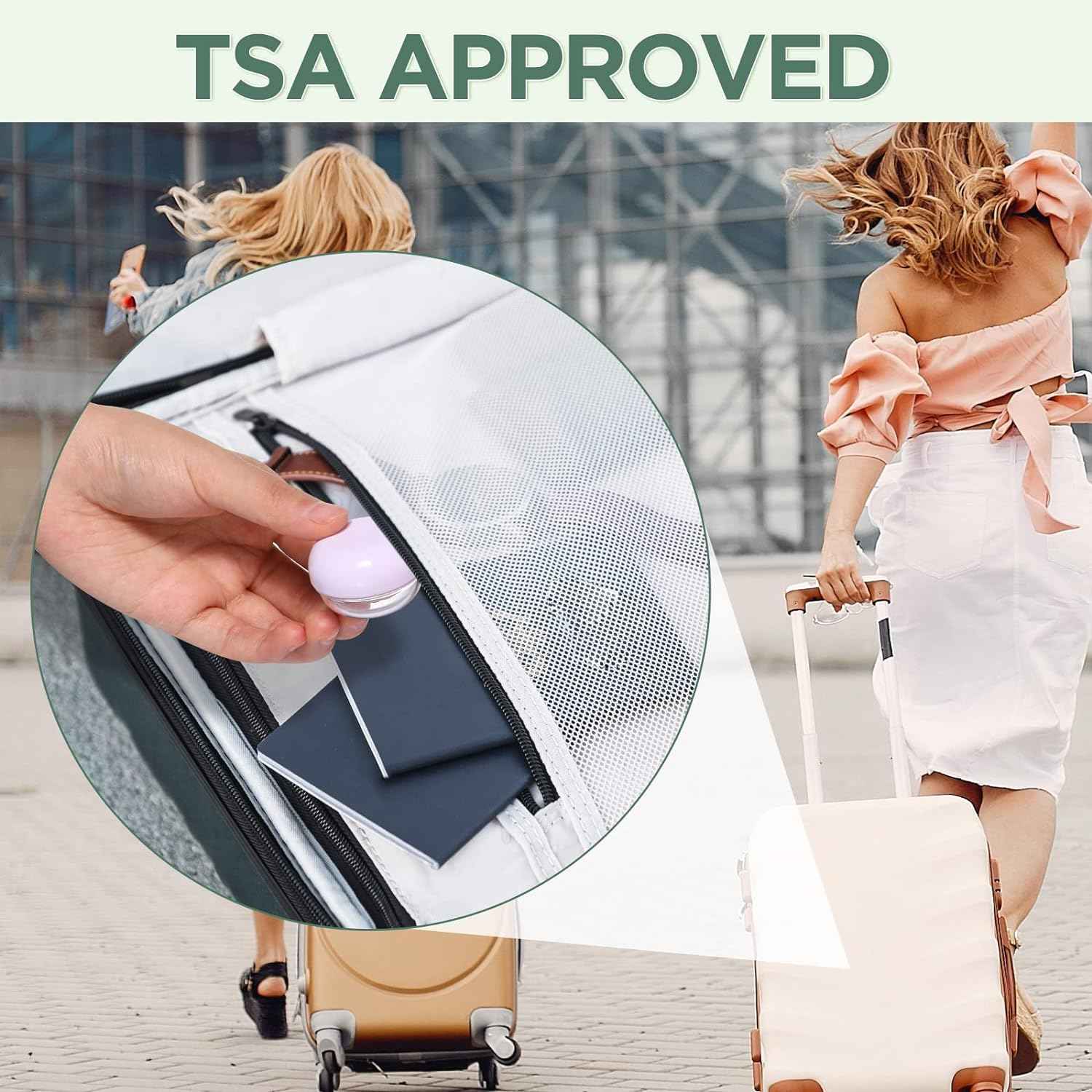 RONRONS Leak Proof Mini Travel Jars, Travel Containers for Creams with Lids and Labels, Travel Bottles Lip Balm Cosmetic for Jewelry Case Toiletries Moisturizer Plastic Small Jar 5 Pcs 10ml