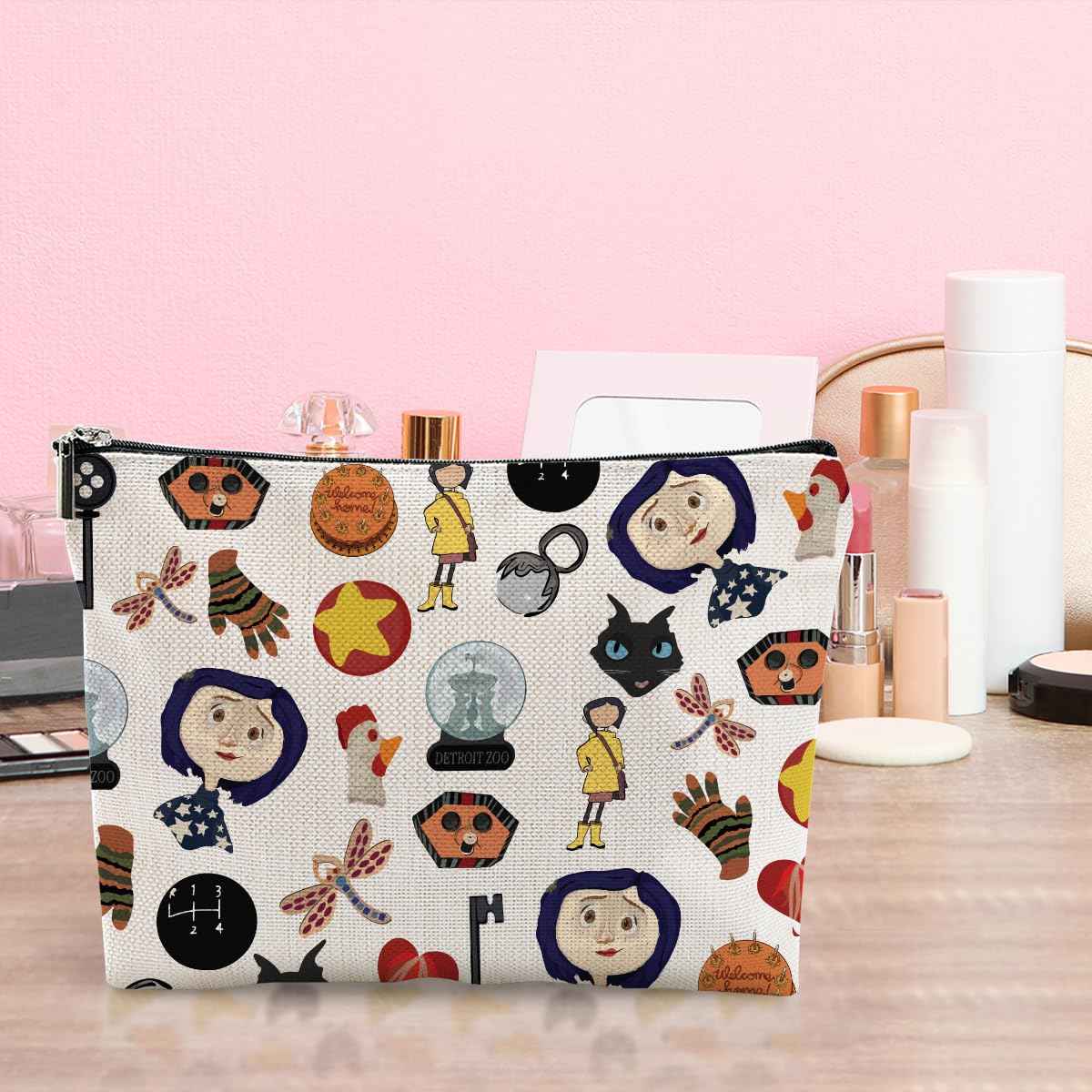 LONGXIN Mr. Bobinsky Cosmetic Make up Bag The Secret Door Lover Gift Ghost Mom Cartoon Movie Merch Makeup Zipper Pouch Bag