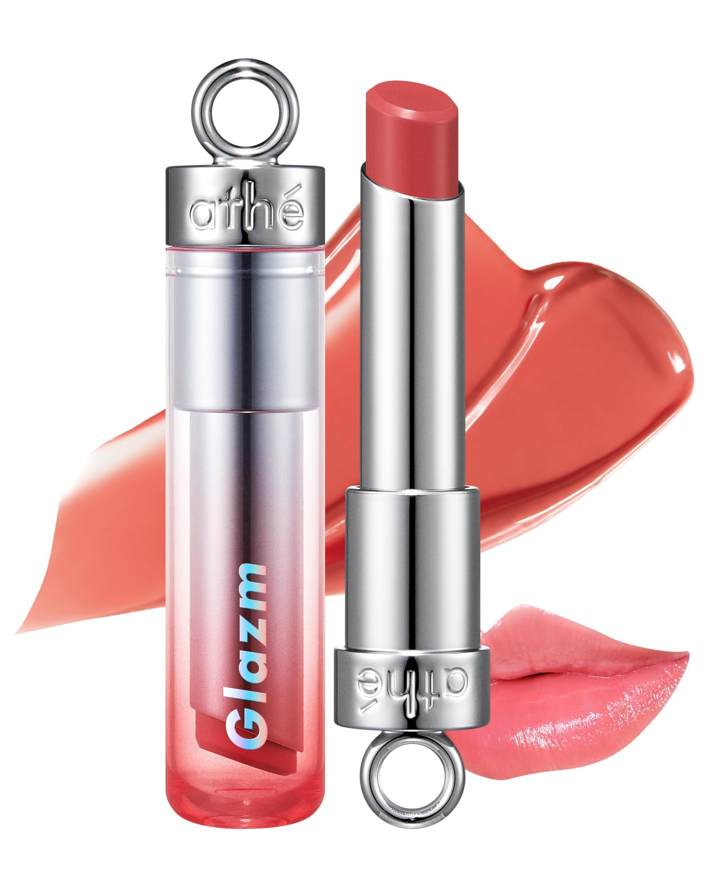 ATHE Glazm Lipbalm Stick - Vegan Glow Korean Lip Balm - Plumping, Volumizing & Highly Pigmented Lipstick - Soft Melting, Buildable Formula - Plant-Derived, Cruelty-Free, 0.12oz. (06 Warmstomizing)