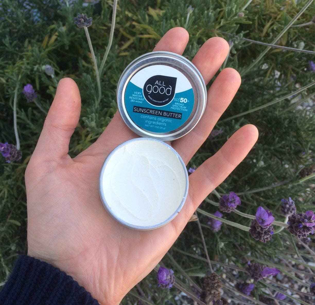 All Good Zinc Butter Sunscreen - Travel Size, Zinc Oxide Face, Nose, Ears Sunscreen, UVA/UVB Broad Spectrum SPF 50+ Water Resistant, Coral Reef Friendly (1 oz)(3-pack)