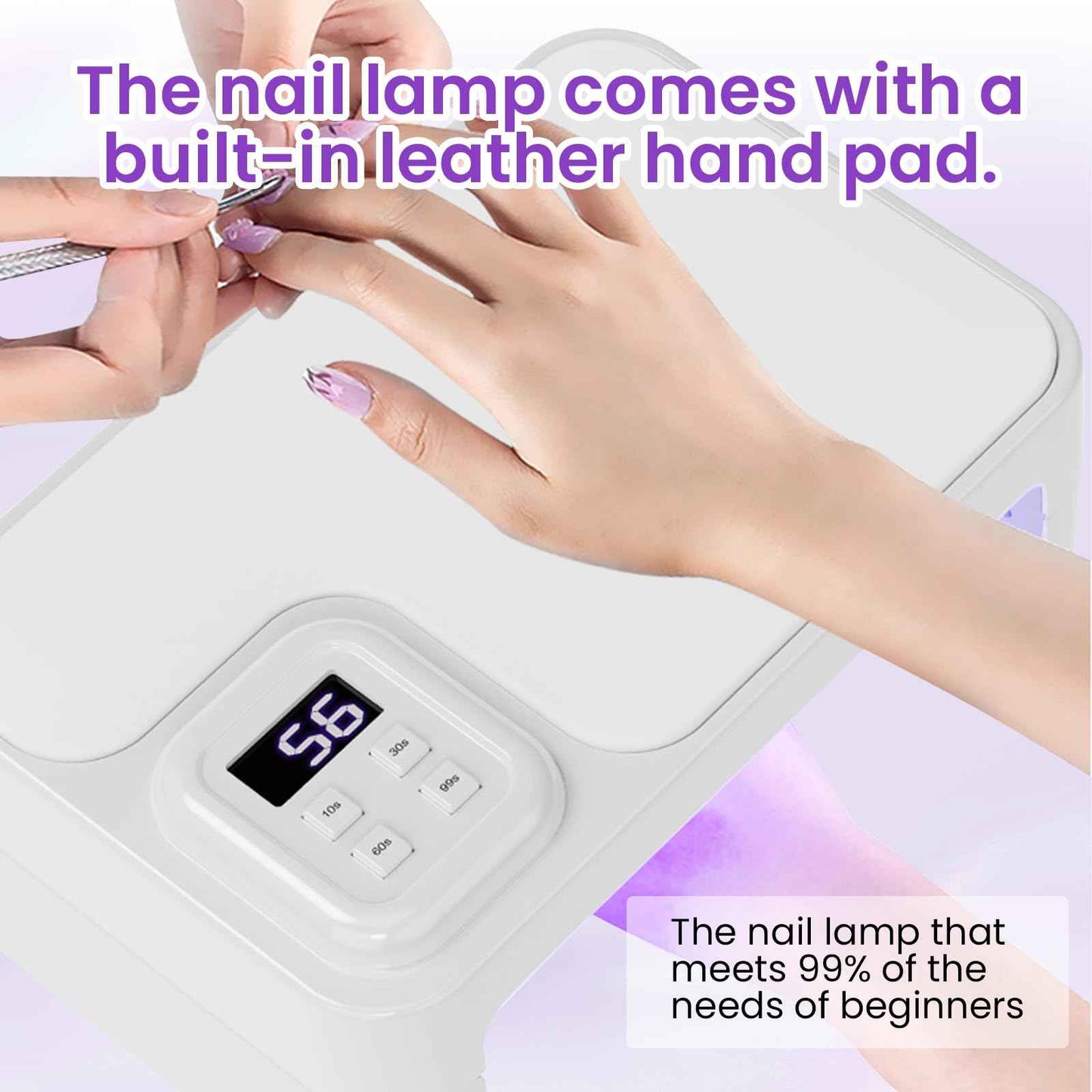 ESUOHYM 180W UV LED Nail Curing Lamp with Auto Sensor & 4 Timer Settings, Professional Gel Nail Dryer Light with Arm Rest, Fast Drying for Gel Polish, Press on Nails, Salon & Home Use