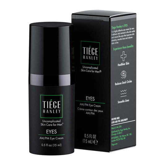 Tiege Hanley Eye Cream for Men, Morning and Night Under Eye Cream With Hyaluronic Acid and Vitamin B3, Helps Reduce the Look of Dark Circles and Puffiness, Anti Aging Men’s Skin Care, 0.5 Oz
