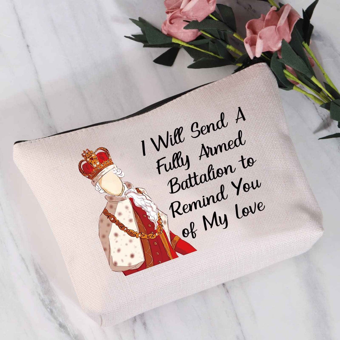 JYTAPP H Musical Makeup Bag H Musical Gift H Musical Fans Gift I Will Send A Fully Armed Battalion to Remind You of My Love Cosmetic Bag
